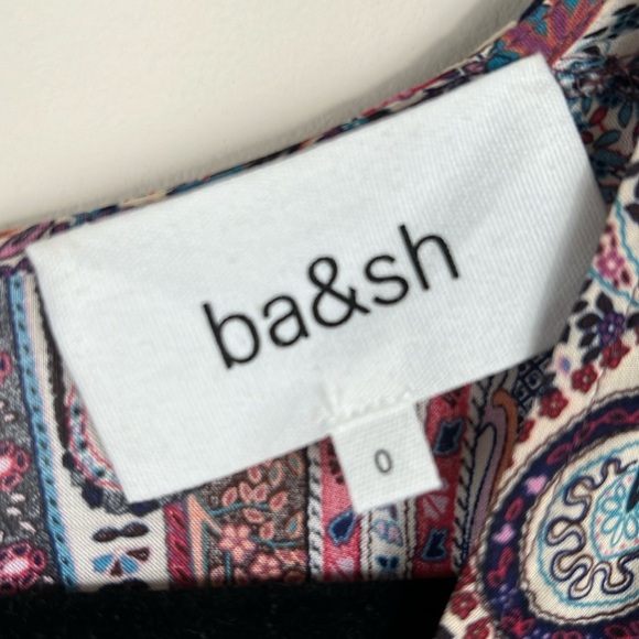 Ba&SH boho flowy short sleeve midi dress w/open back US Size 4, Paisley BA&SH 0 - Picture 7 of 9